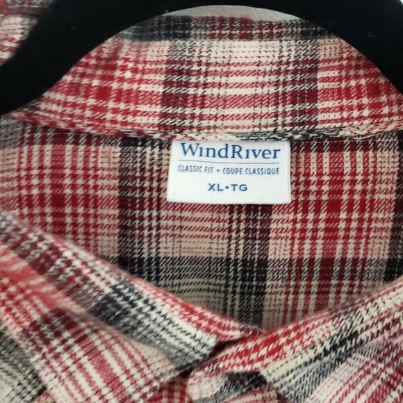 Wind River Plaid Snap Front Button Down Shirt Marks Work Warehouse Men's Sz XL - Picture 4 of 11